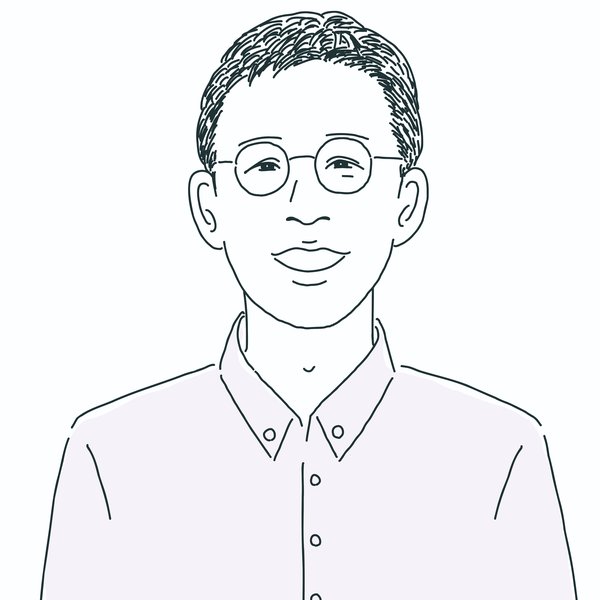 山﨑和典の似顔絵